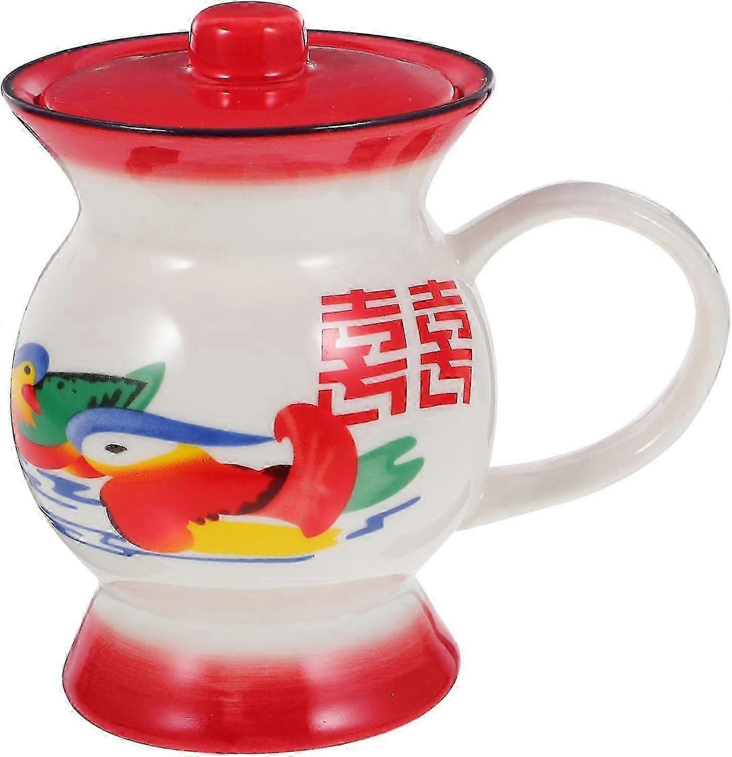 Curved-Handle Ceramic Drink Mug