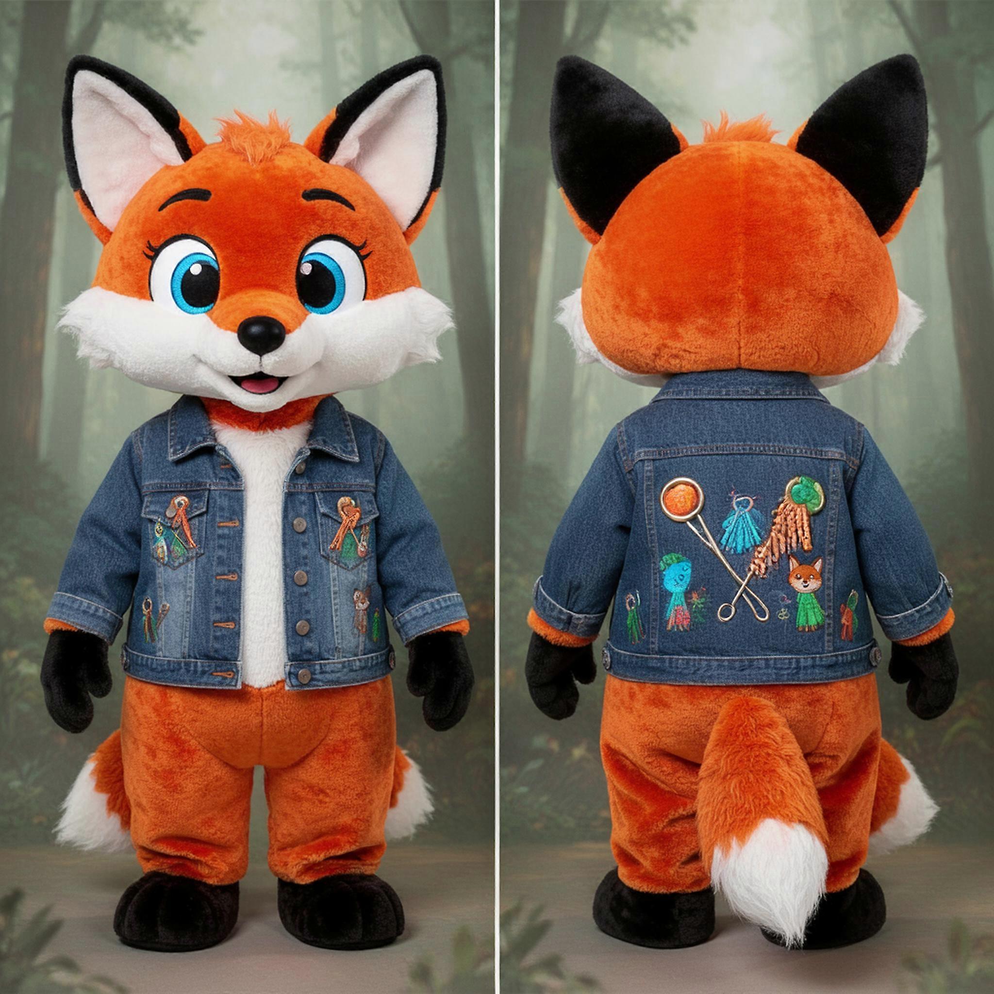 MASTICOT Ginger Cartoon Fox Momentum Mascot
