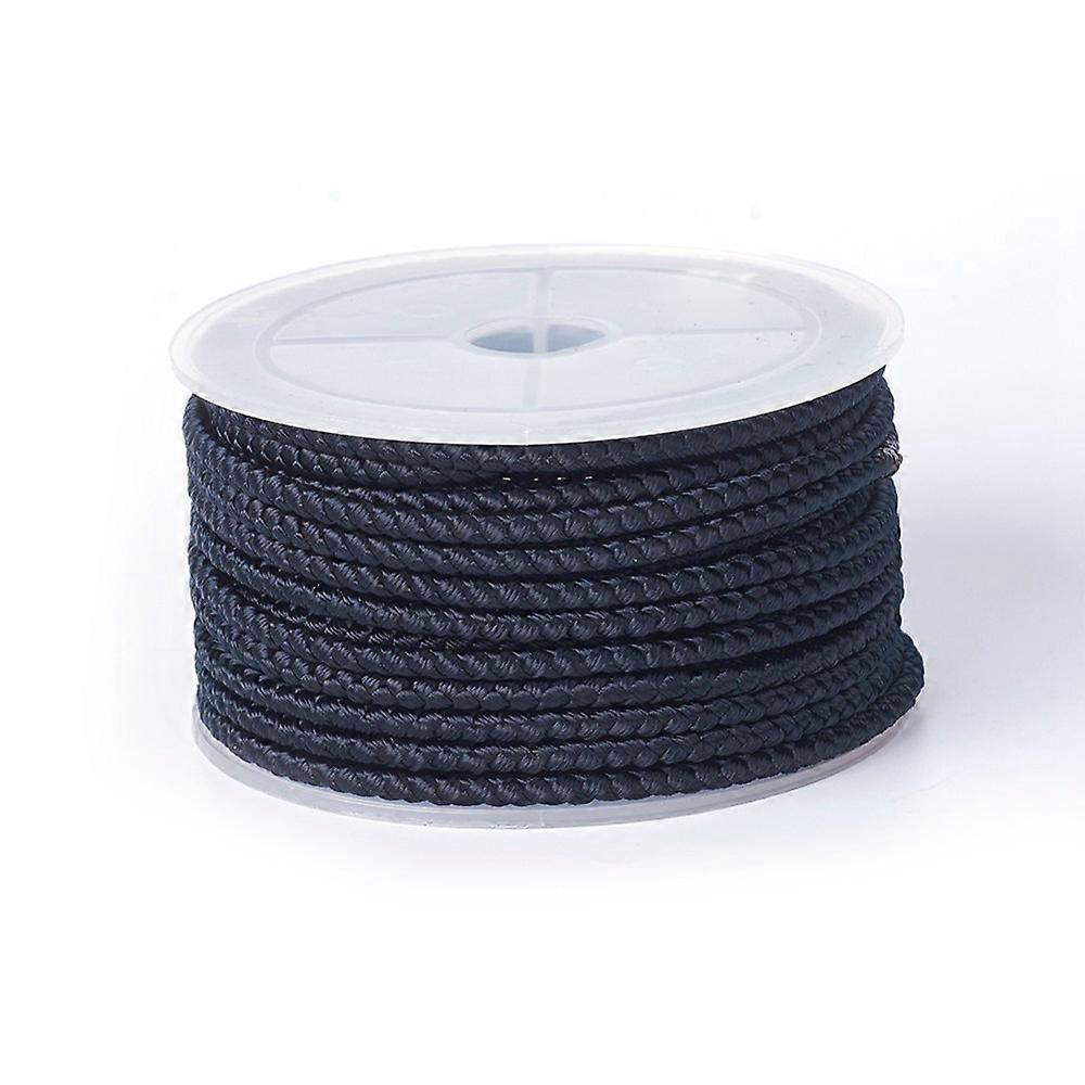1roll Polyester Cord Black 3mm 8.74 yards(8m)/roll