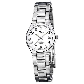 Horloge sra lotus ketting horloge voor vrouwen analoge quartz met armband van roestvrij staal 15193/2