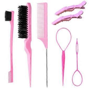 Pink 7-Piece Dyeing & Highlighting Comb Kit