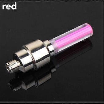2 Pcs/set Flashing LED Valve Cap Light Wheel Tyre Lamp for Motorcycle Bike Bicycle Without Battery