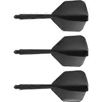Dart Shaft and Flights Combo, Compatible with 2BA Thread Dart Barrels, Set of 3