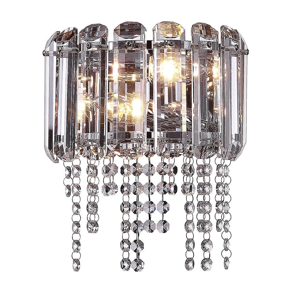 Hail Neoclassic Glass & Crystal Wall Lamp Chrome