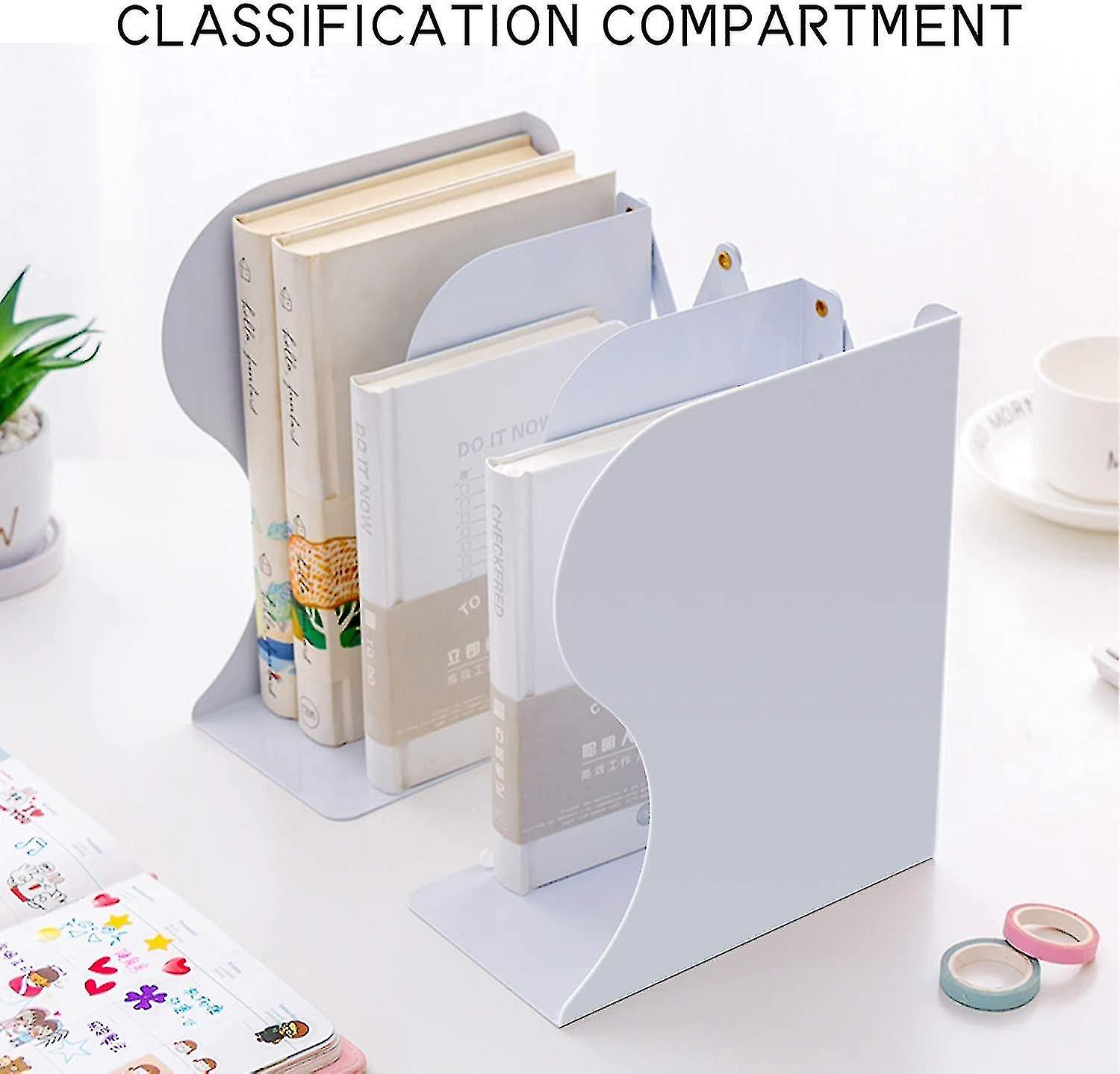 Bookends Metal Adjustable Bookends Desk Storage Rack