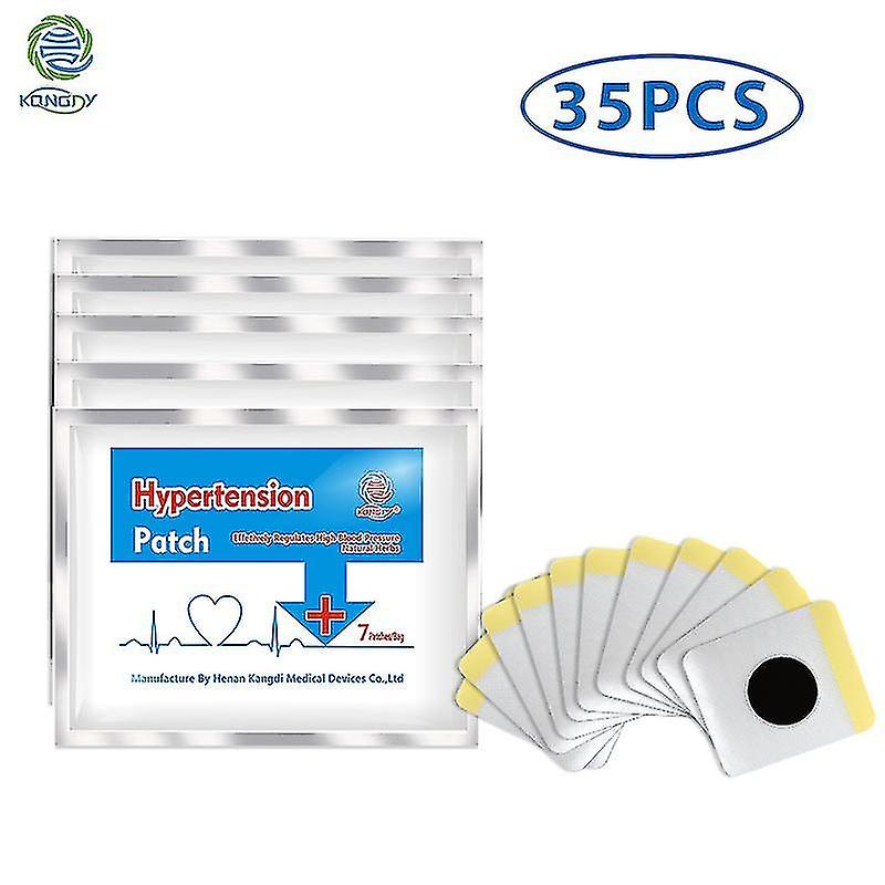 35pcs Hypertension Patch Of Hypertension Pressure Plaster Clean Vessel