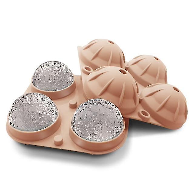 Large Ice Cube Trays For Whiskey 4 Ice Ball Maker With Lids Round Silicone Ice Cube Molds Reusable