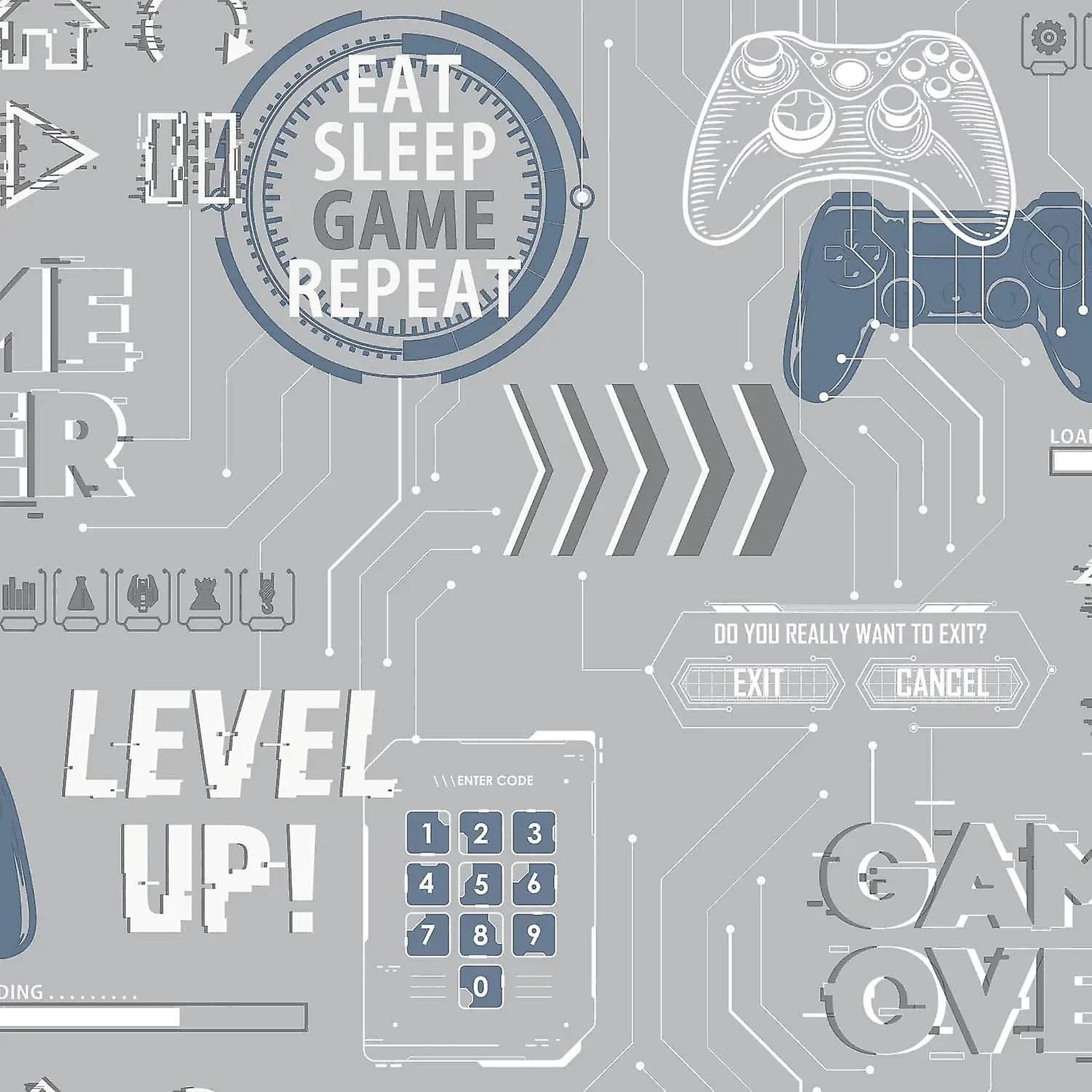 Fresco Game Over Grey Wallpaper