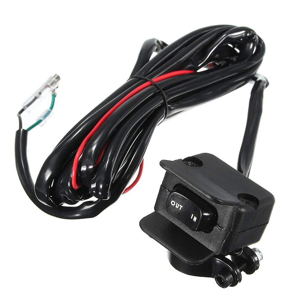 Universal Winch Mini Rocker Switch Handlebar Control Line for Motorcycle