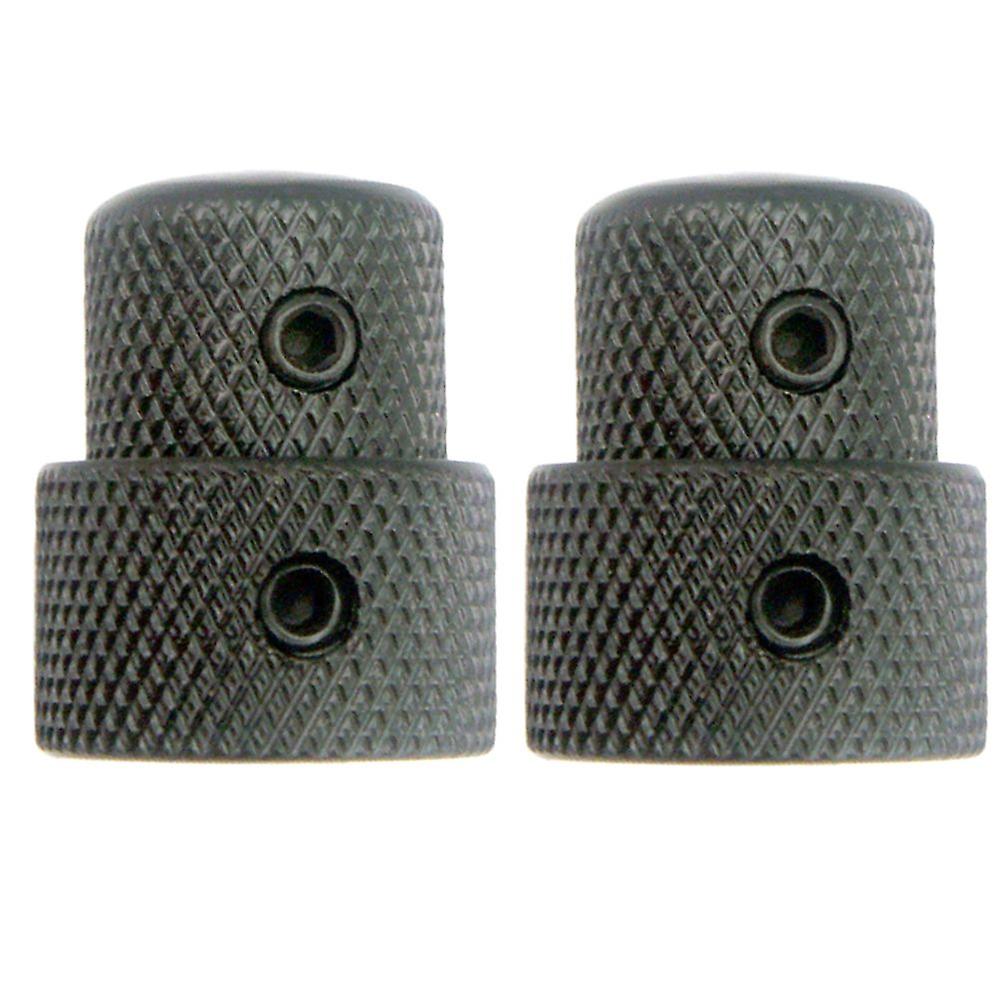 2pcs Electric Guitar Bass Volume Tone Control Knobs Knobs Black