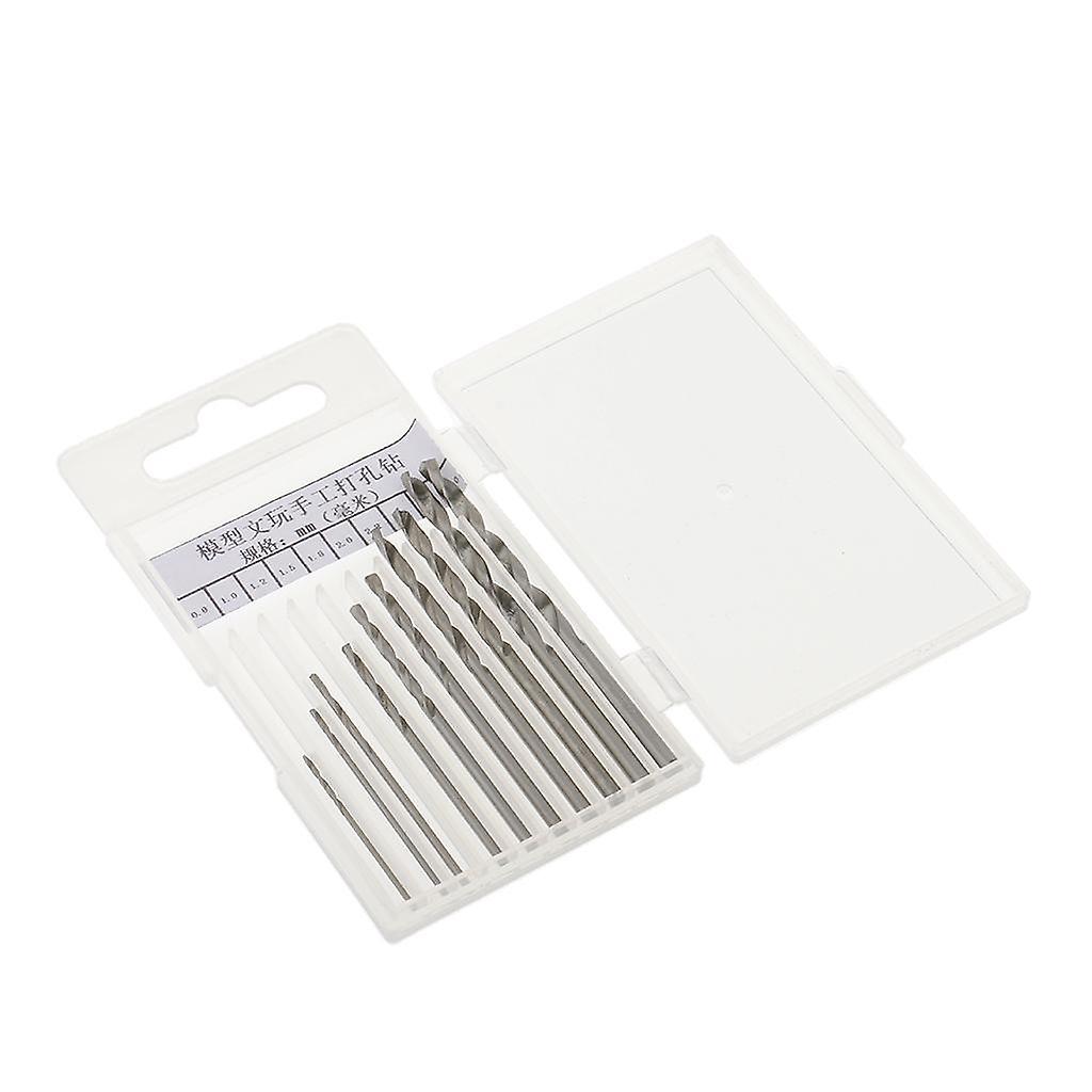 10pcs Mini High Speed Steel General Purpose Hand Drill Bits Set 0.8mm~3.0mm