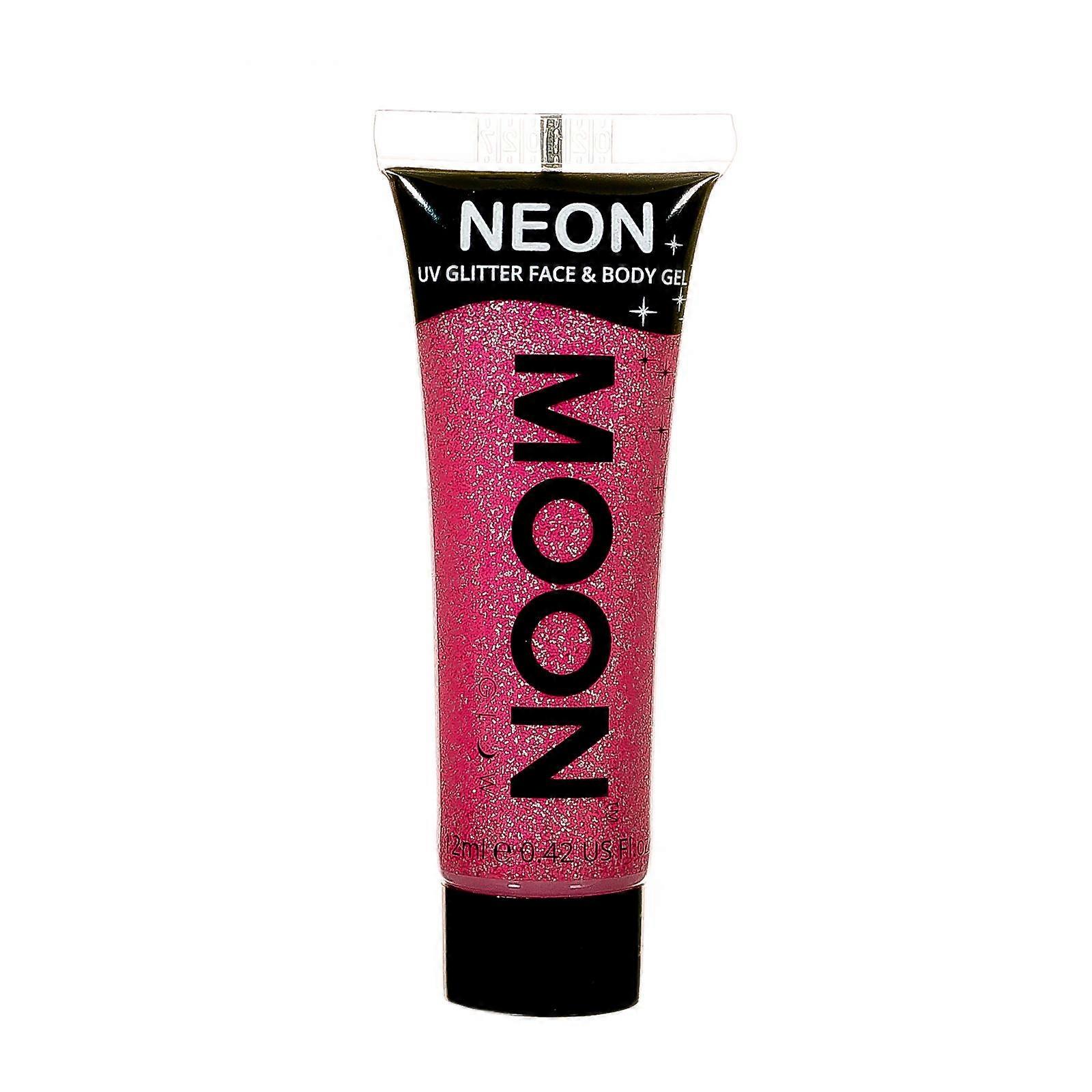 Moon Glow - Neon UV Fine Glitter Gel - Ruby Pink