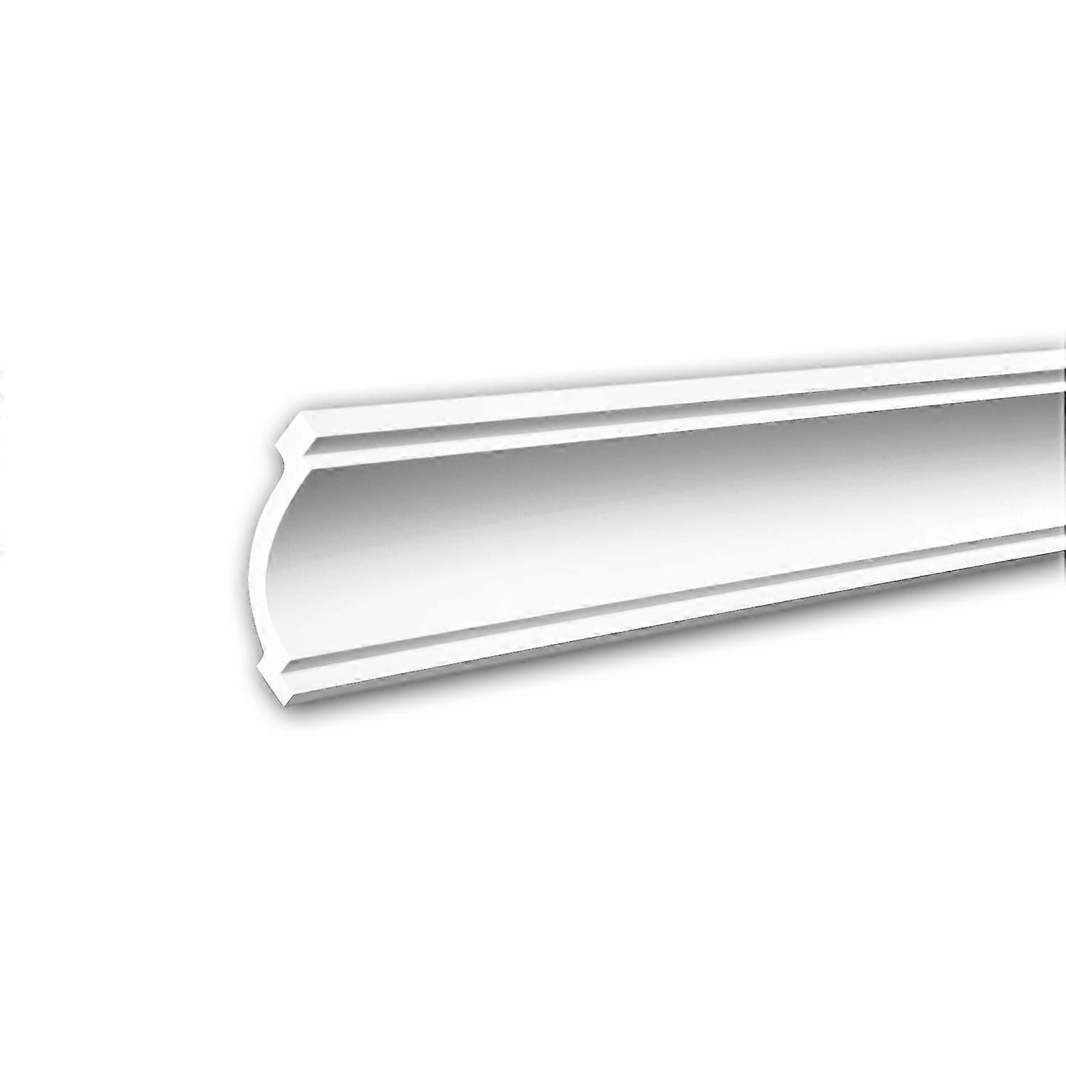 e-Delux GmbH 1 x Corniche 150106 Profhome blanc Mousse de polyuréthane rigide prétraité léger, solide, indéformable