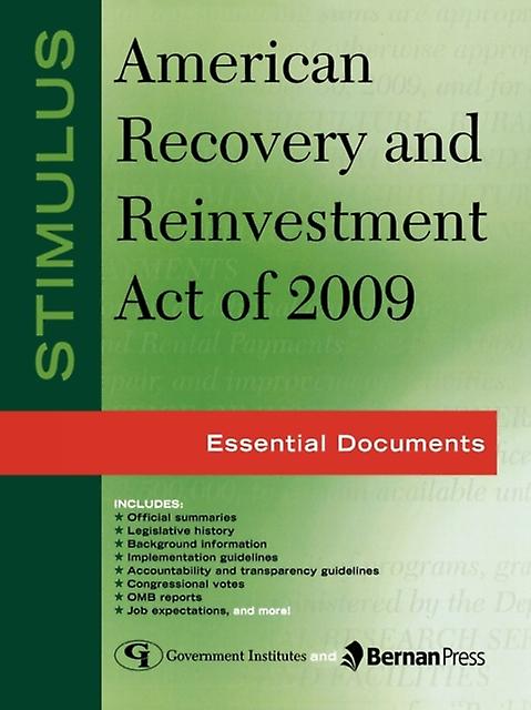 Stimulus American Recovery And Reinvestment Act Of 2009 by Federal Government Paperback Book