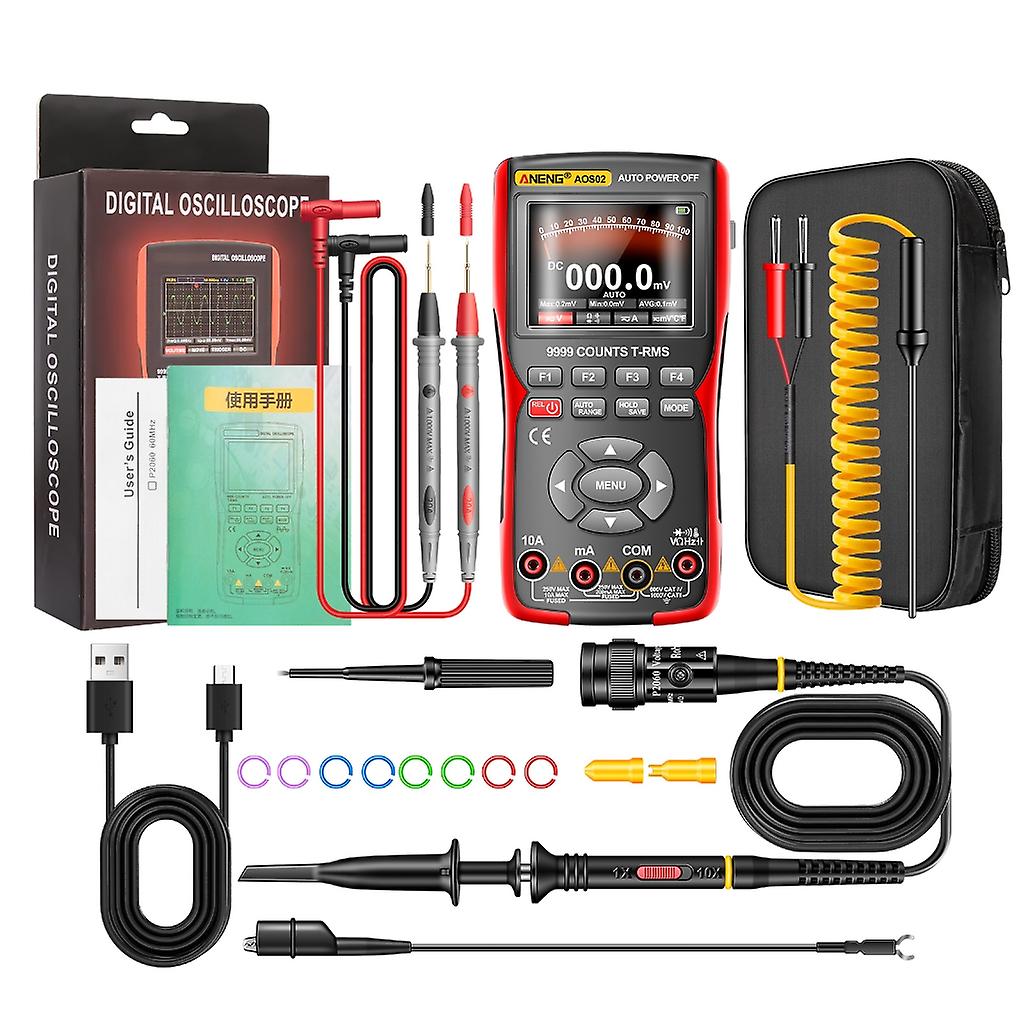 2 in 1 Oscilloscopio Larghezza di banda-Voltmetro Tappo di corrente Ohm-Diodo Multimetro Tester