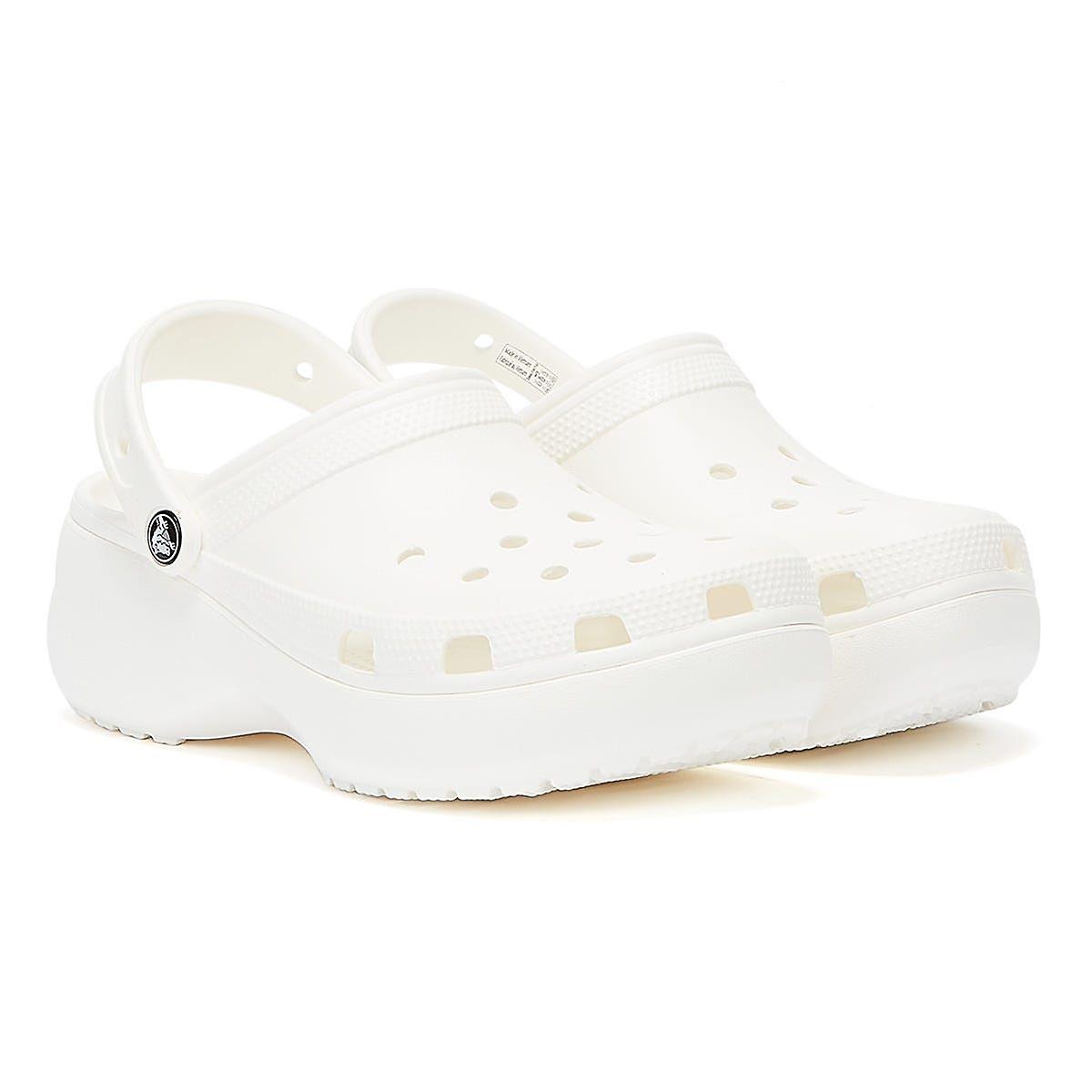 Crocs Classic Platform Womens White Clogs