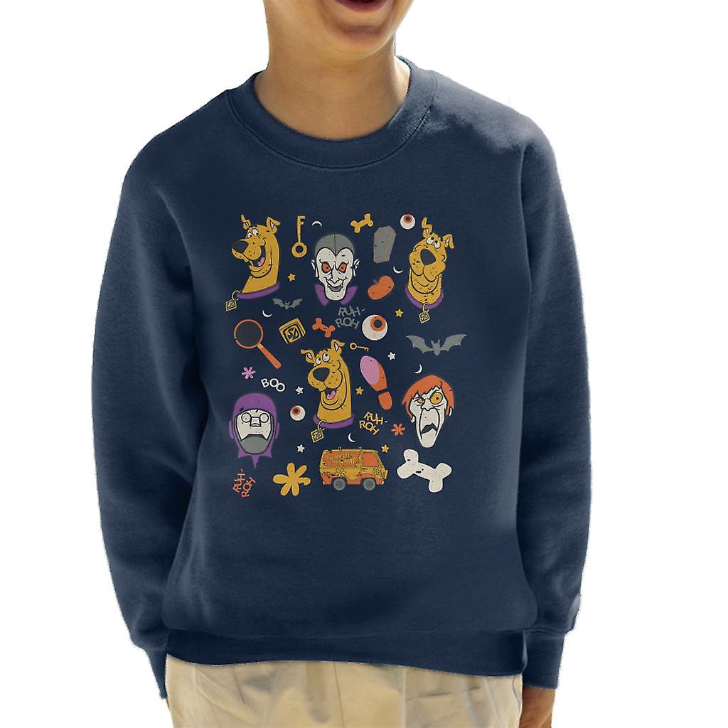 Scooby Doo Halloween Spooky Heads Kid's Sweatshirt