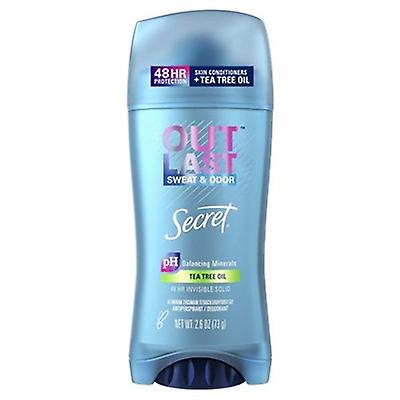 Secret Outlast Sweat and Odor 48 小时隐形固体除臭茶树油 2.6oz / 73g