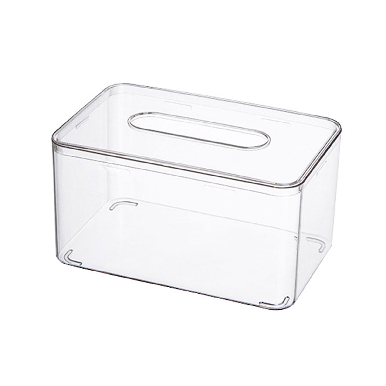 Clear Plastic Tissue Dispenser Box 2 In 1 Rectangle Paper Tissue Napkin Box
