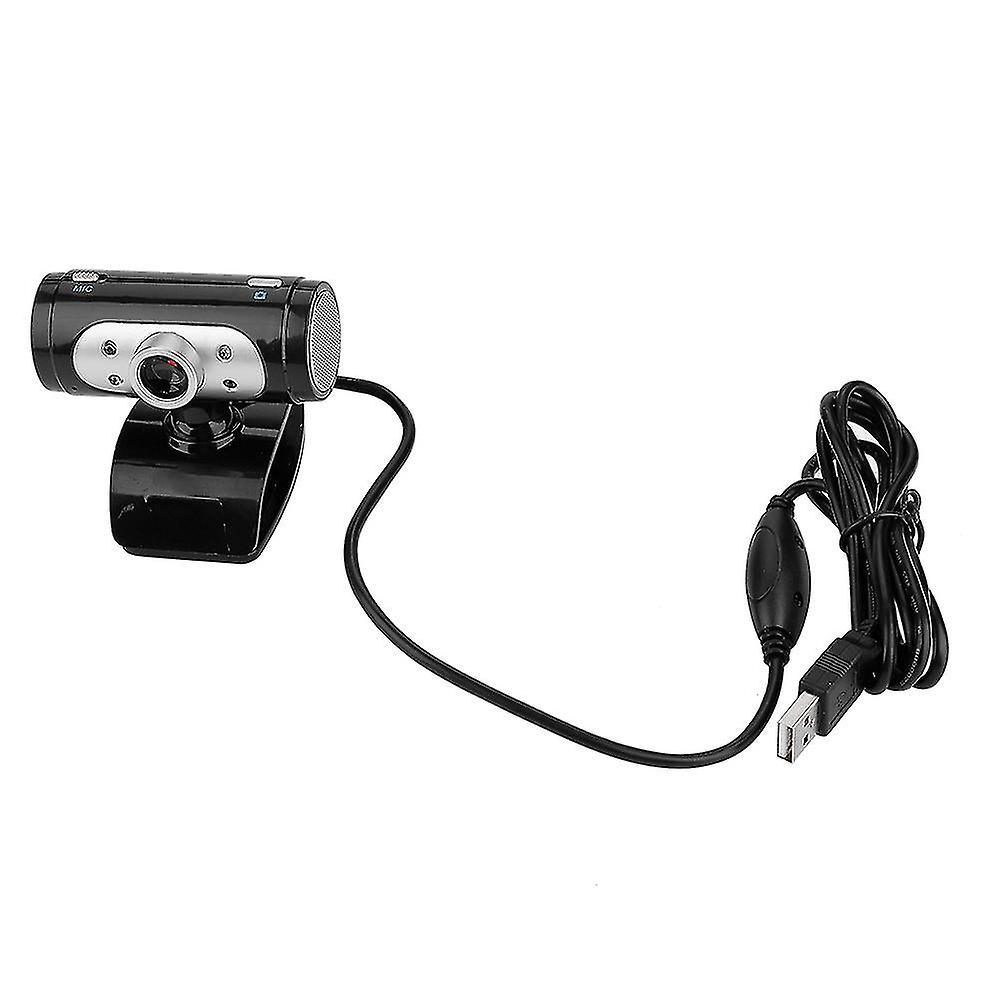 Usb2.0 720 Pc Camera Hd Usb Web Camera Mic For Computer Laptop Led Light Black