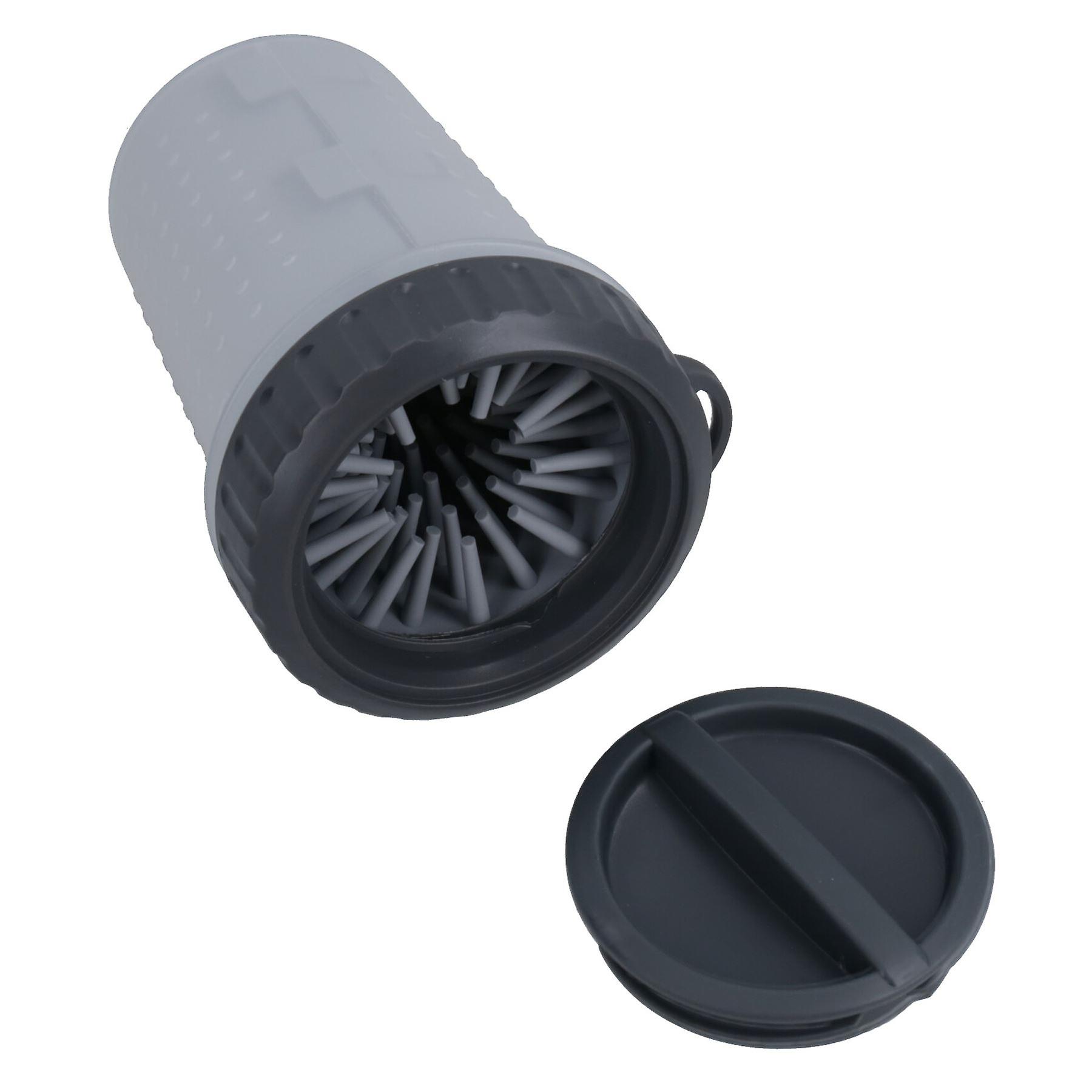 Medium Pro-Light Grey Lidded Mud Buster Portable Dog Paw Cleaner Muddy Walk