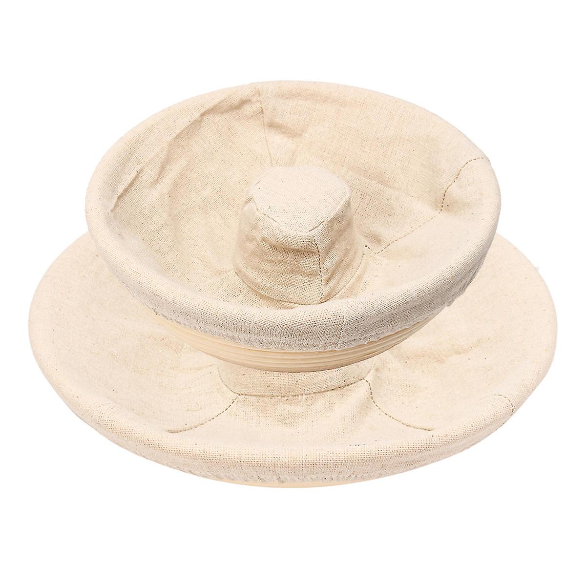 Handmade Round Oval Banneton Bortform Rattan Baskets For Bread Dough Proofing With Liner