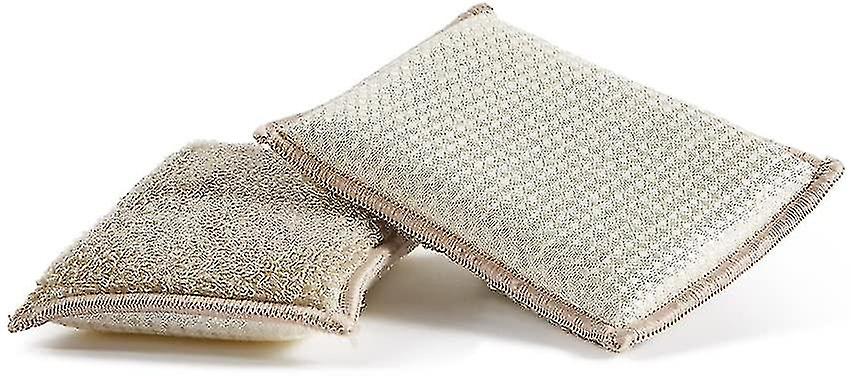 Bamboom Sponge, Bamboo, Multicoloured, 13 X 9 X 2.5 Cm, 2 Units