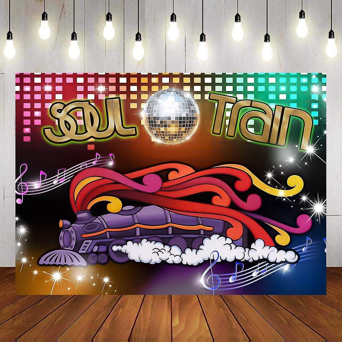 70-luvun teemavalokuvaustausta 70- ja 80-luvun diskotanssitanssiaisten juhlakoristelutarvikkeet Neon Glow Photo Background Studio Rekvisiitta Banneri 7x5ft