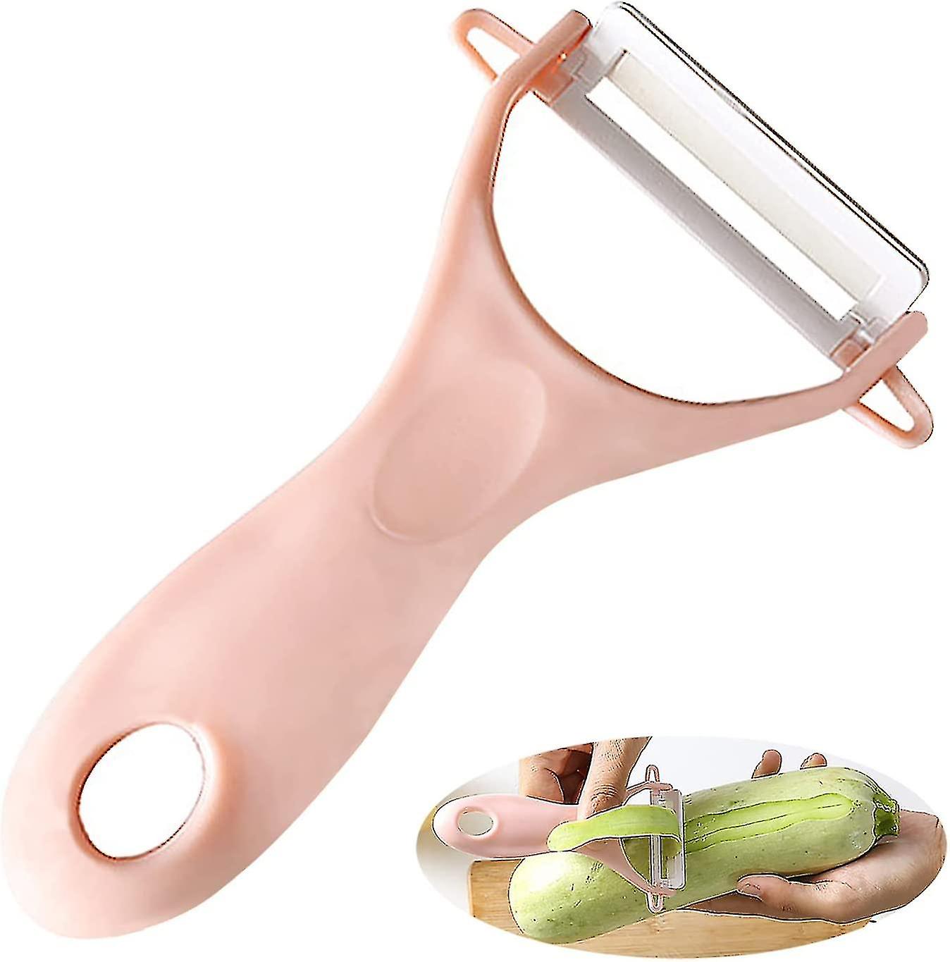 Ceramics Peeler For Zucchini Applestomatoes(pink)