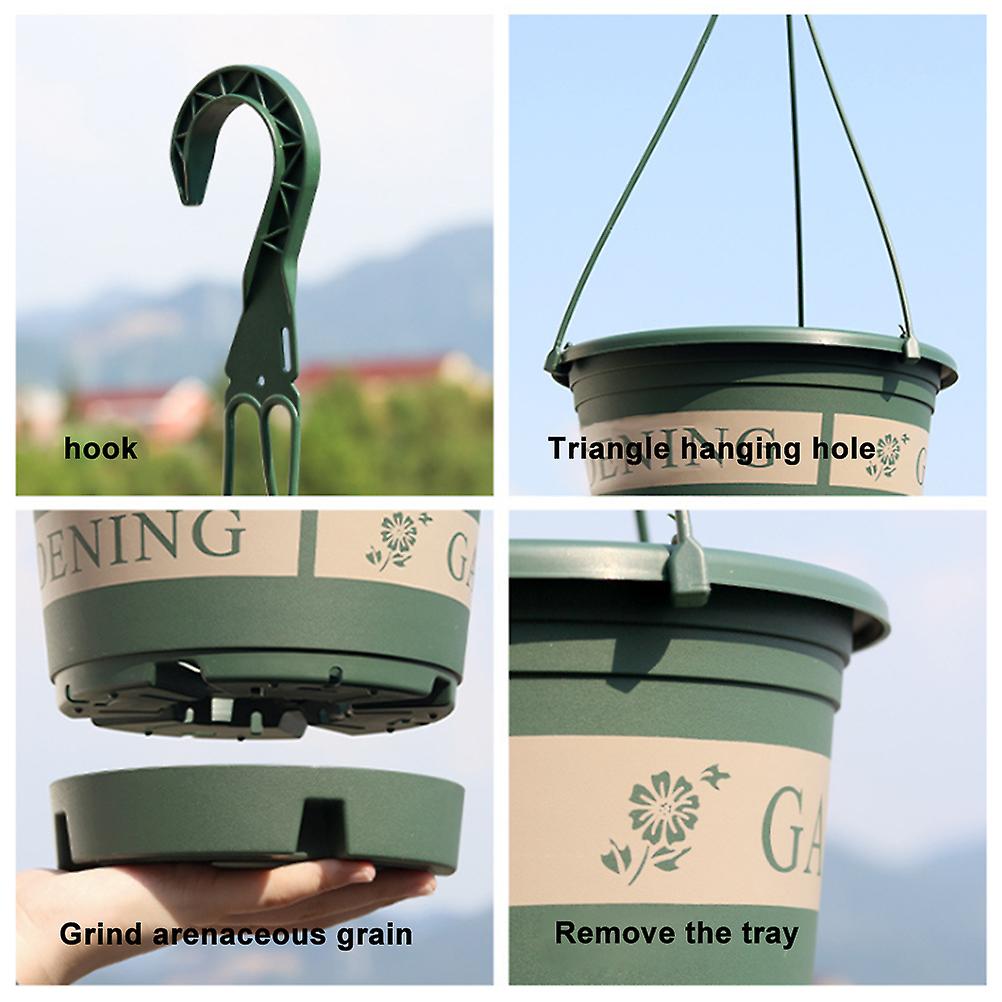 حديقة شنقا وعاء البلاستيك شنقا زهرة وعاء النبات شماعات مع هوك