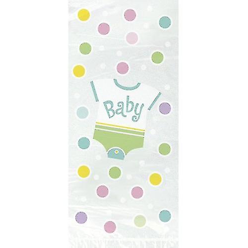 Unique Polka Dot Cellophane Baby Shower Party Bags (Pack of 20)