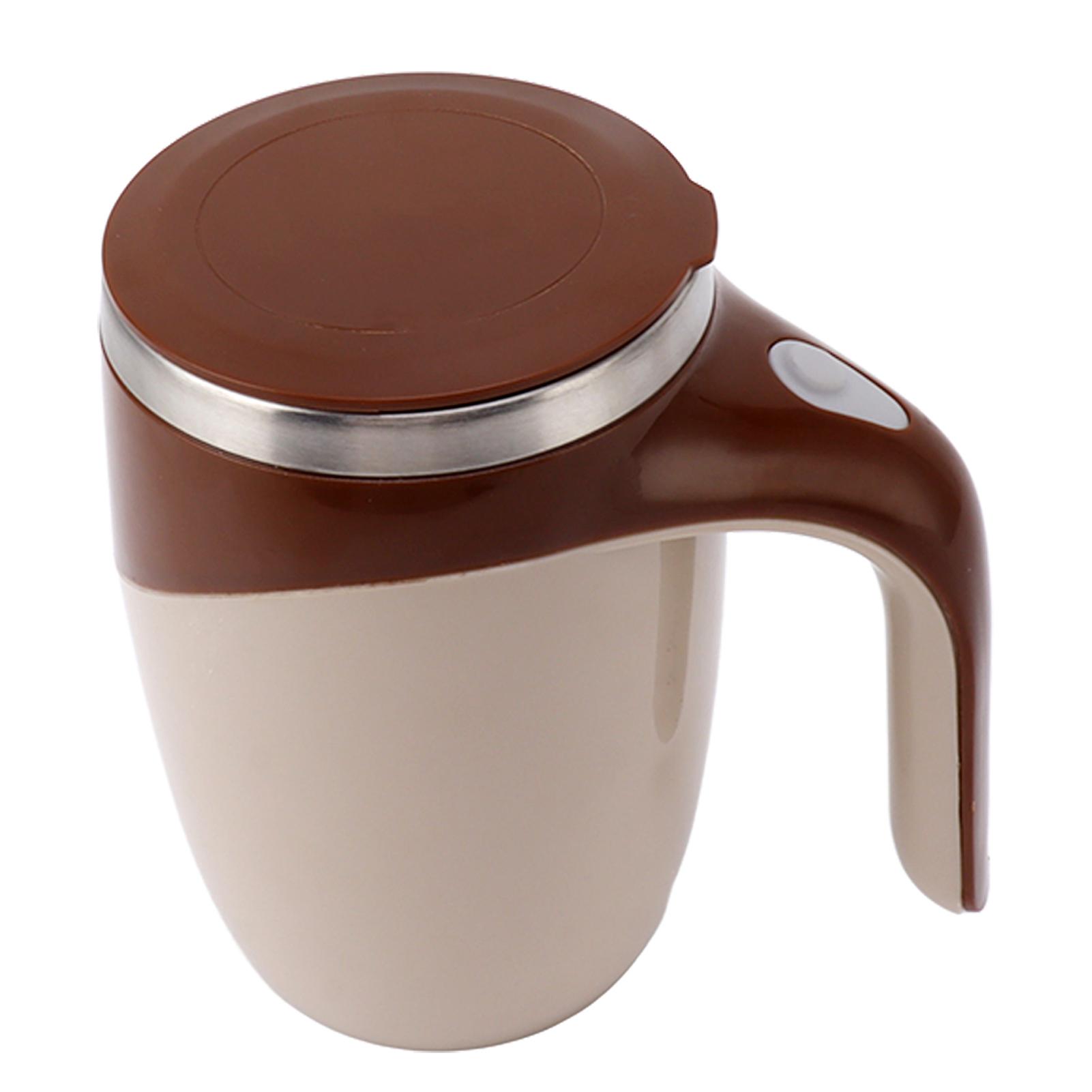 Self Stirring Cup 380ML Automatic Magnetic Mixing Anti Splashing Battery Powered Mixing Mug Coffee Color 