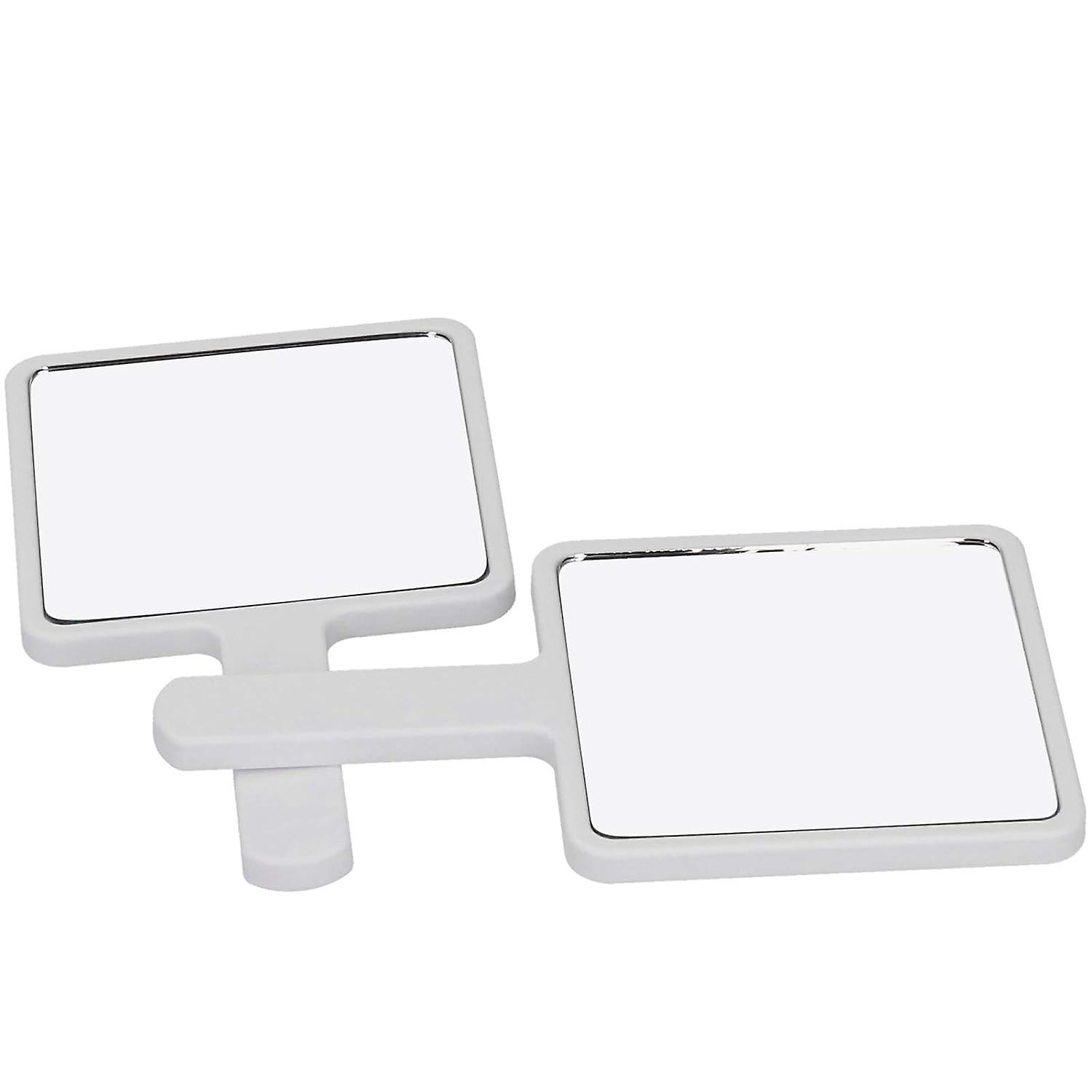 2pcs Handheld Mirror - Square Mini Makeup Mirror with Handle - Compact Beauty Cosmetic Tool - Small 