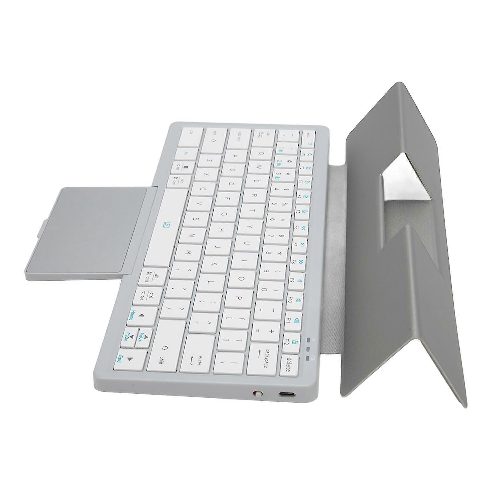 Tablet Keyboard Cases with Trackpad Detachable Simultaneous Operation Mode Multifunction Tablet Case for Win XP for Win 7 10 11 Silver 
