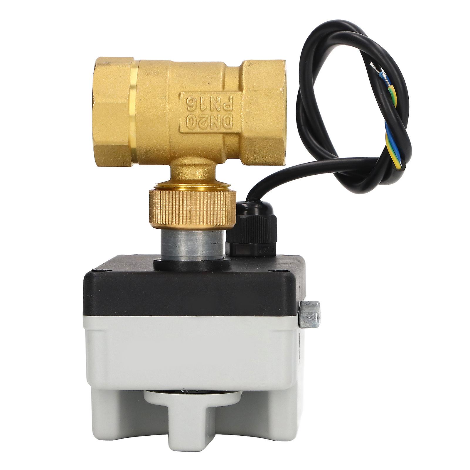 DN20 Ball Valve Manual and Automatic 2 Way 2 Wire Normally Open Motorized Ball Valve AC220V 