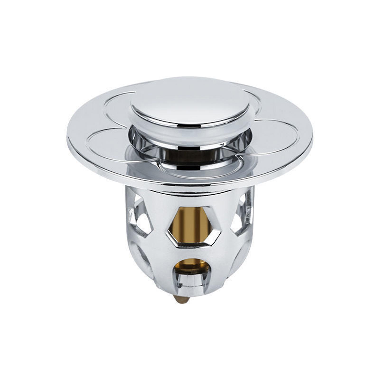 Universal Washbasin Water Head Leaking Stopper Push-Type Copper Basin Filter