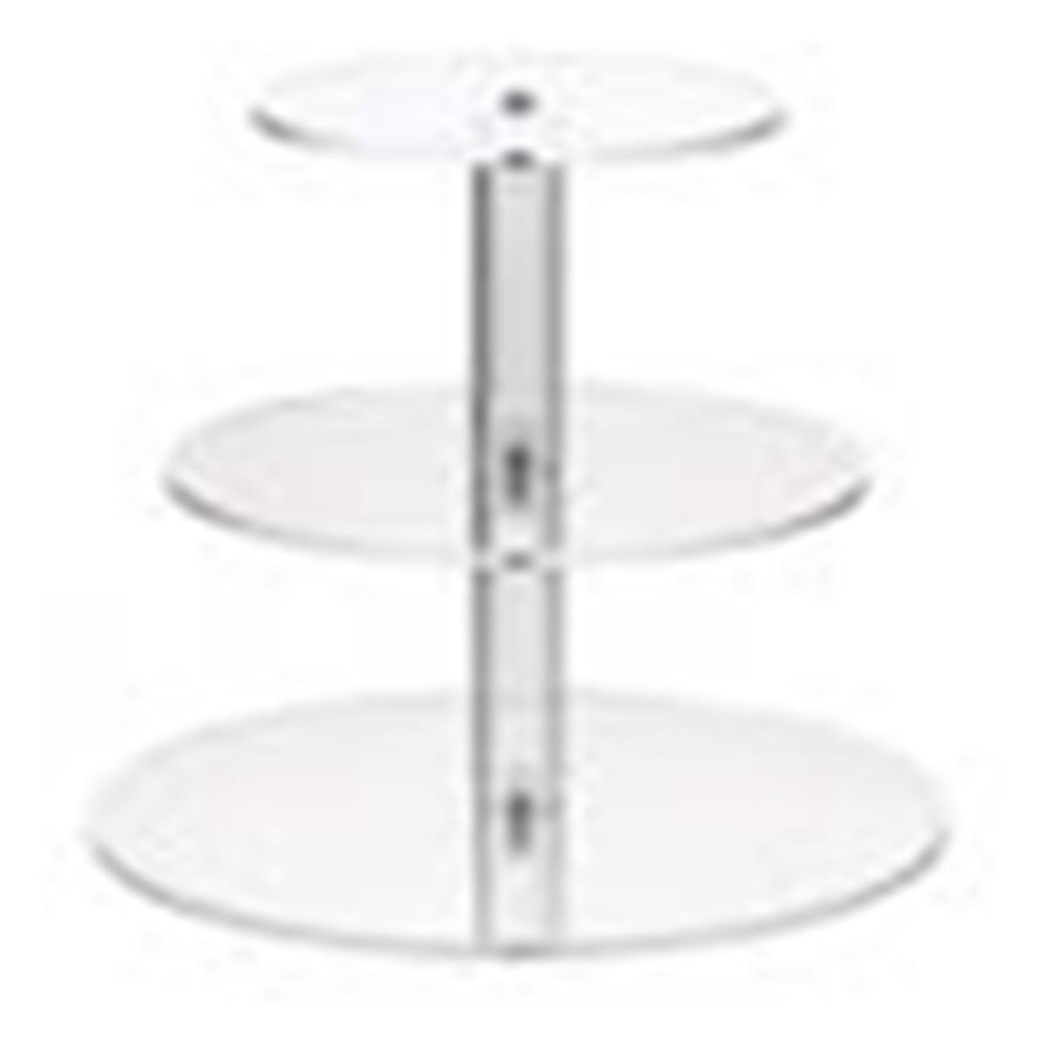 OuZhan rotund transparent acrilic 3/4 nivel tort titular Party Cupcake display stand rack