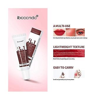 Creme 3-in-1 Lippen + Wangen + Augen, Wangen Rouge &; Lippen &; Lidschatten Make-up-Stick Einfach zu bedienen, wasserfest, langlebig 6