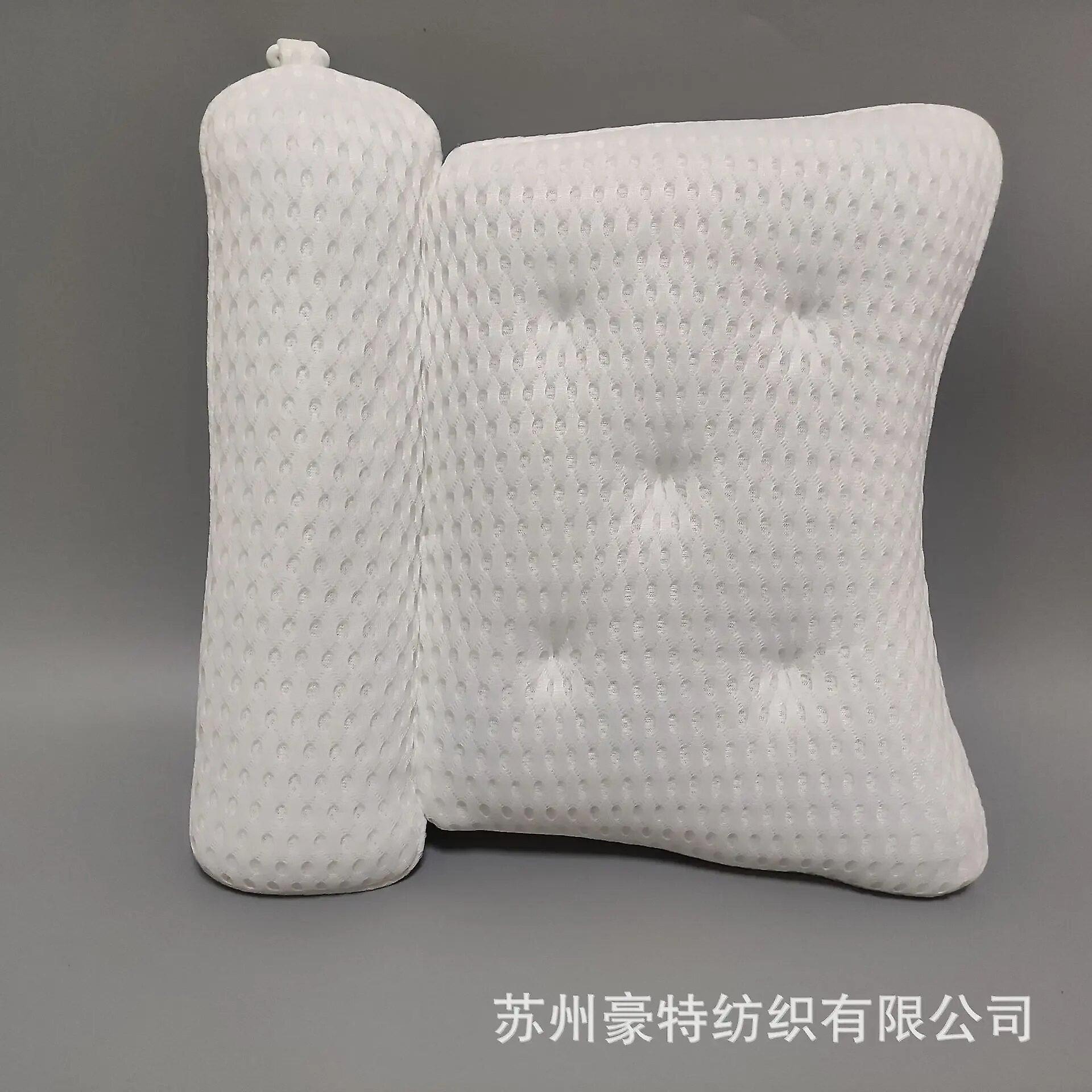 Premium Bathroom Pillow With 4d Mesh And 7 Suction Cups For A Spa-like Bathing Experience