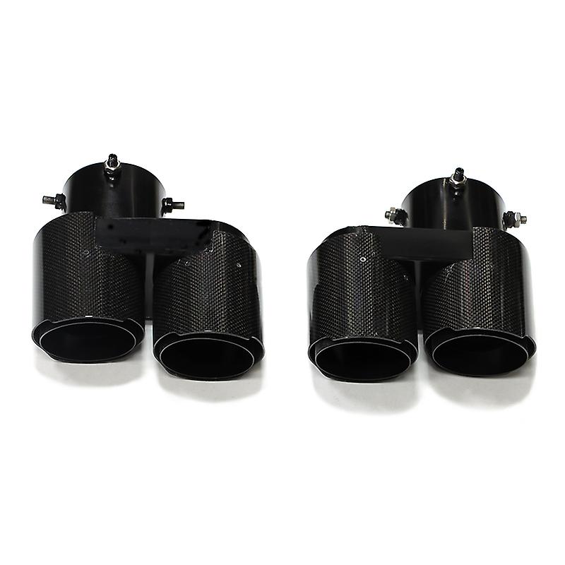 Quad Carbon Fiber Exhaust Tip For BMW G05 X5 G06 X6 G07 X7 2019+ Muffler Tip Exhaust Pipe System No Welding Nozzle