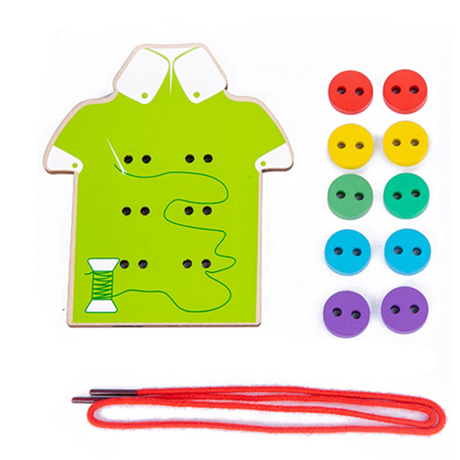 Stringing/Buttoning Busys Board Toy for Kid Easy Using Puzzle Playthings for Home/Classroom
