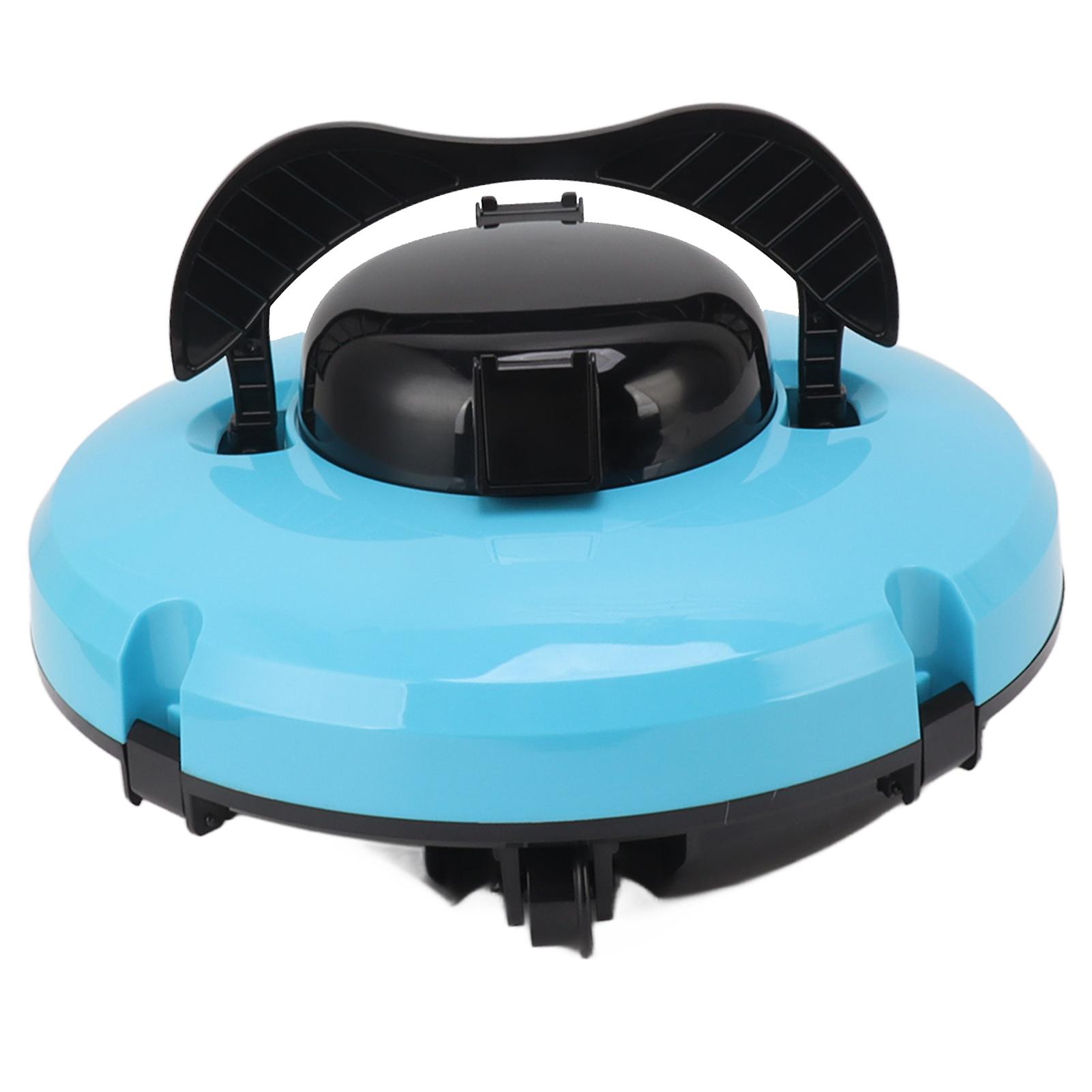 Cordless Robotic Pool Cleaner IPX8 Waterproof Intelligent Pool Vacuum Cleaner with Self Parking US Plug 100‑240V Blue