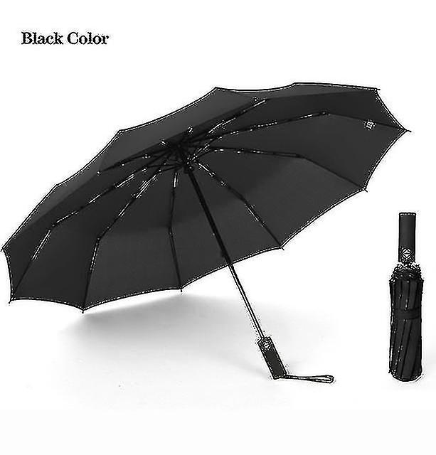 Powerful automatic umbrella waterproof and windproof parasol for men foldable rainproof and windproo