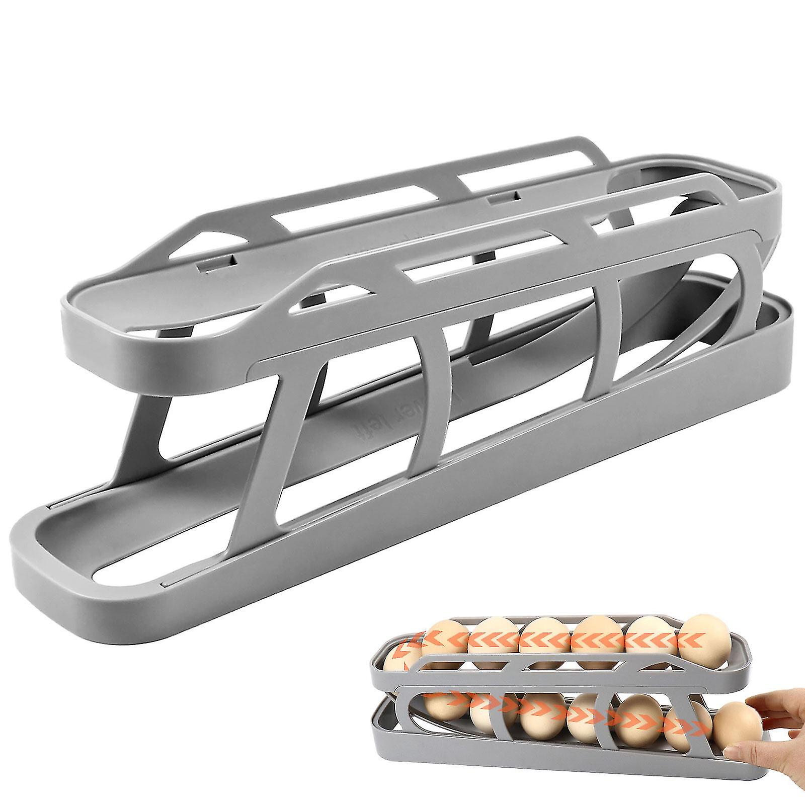 2024 New,Egg Dispenser Automatic Egg Roller Refrigerator Rolling Egg Holder Automatically Rolling Egg Storage Container for Kichen,Hot