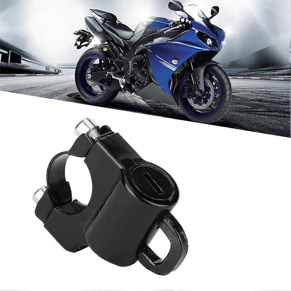 Motorcycle Helmet Security Lock with 2 Keys for 0.9in Handlebar - Black