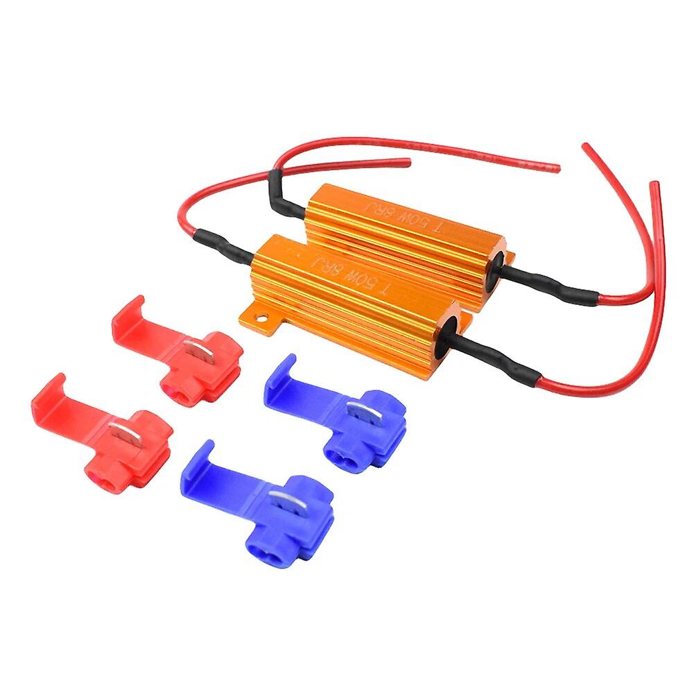 50w 12v Load Resistor 6ohm/8ohm Blink Flash Fix Load Resistor Turn Signal Light Decoder Led Light Mode Decoder Automobile Parts