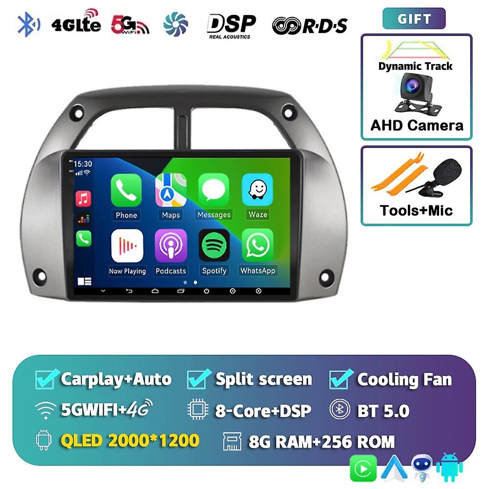 Android 13 Carplay Auto Car Radio For Toyota Rav4 2001 2002 2003 2004 2005 2006 Multimedia Gps Player Stereo 2din Dsp Head Unit