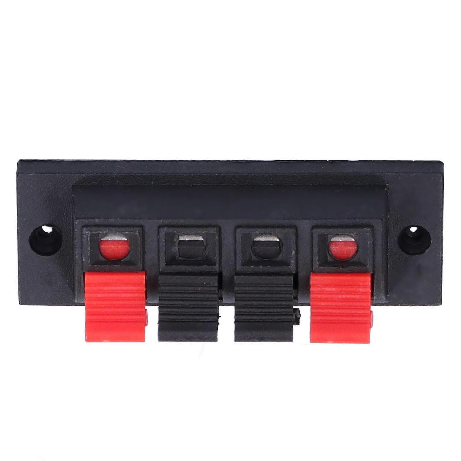 10Pcs Speaker Terminal 4 Way Block Quick Connect Loudspeaker Solder Audio Test Clamp 0?250V