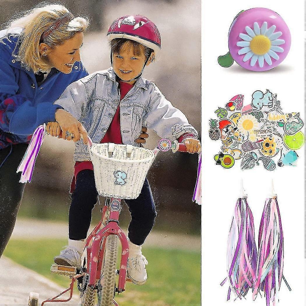 Bike Basket For Kids Front Bike Accessories Woven Wicker Bicycle