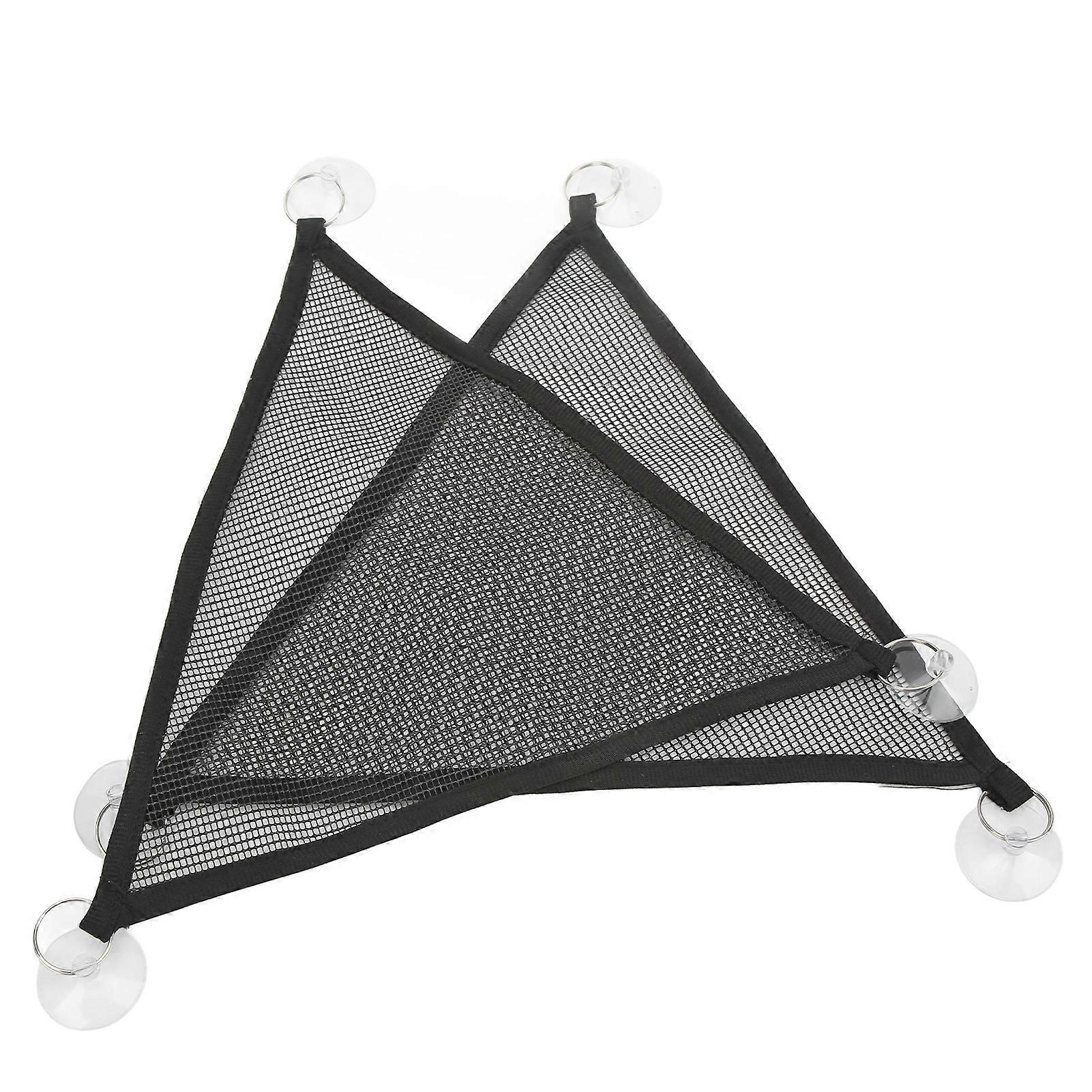 2Pcs Triangular Bearded Dragon Hammock Soft Replaceable Lizards Hammock with Suction Cup for Reptiles HamstersM